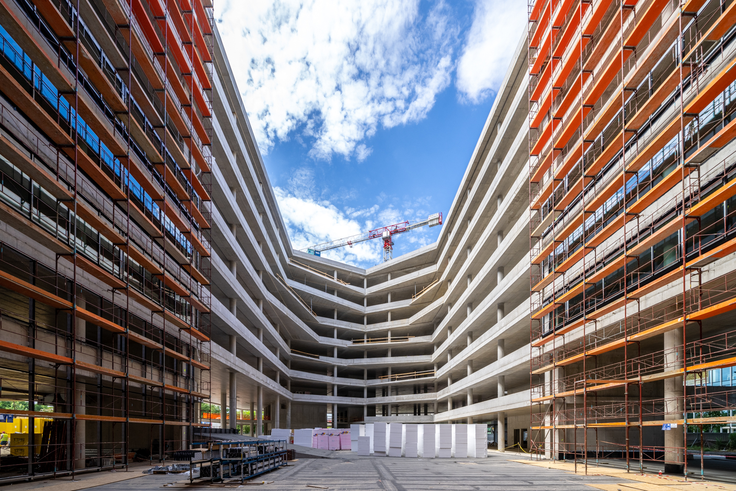 Building structure completed at Liberty, WING’s mixed-use development integrating office and hotel functions