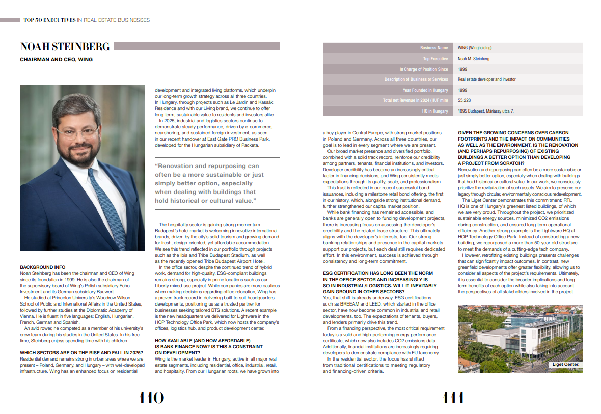 Noah Steinberg - Top 50 Executives in Real Estate Businesses 2025